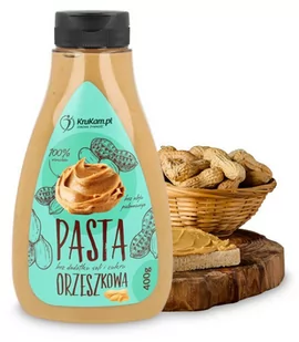 Pasta Orzechowa 100% butelka 400g - Słodkie kremy i masła - miniaturka - grafika 1