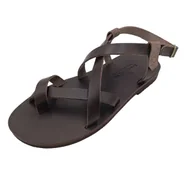 Sandały męskie - Brązowe sandały męskie ze skóry naturalnej SANDINISTA S4685 [Rozmiar: 44] - miniaturka - grafika 1