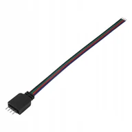 Akcesoria do oświetlenia - Złączka taśmy Led 10mm kabel sterownik 4-pin męska - miniaturka - grafika 1