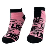 Skarpetki damskie - Skarpetki Stopki Różowo Czarne Black Pink 3 Damskie 36-40 - miniaturka - grafika 1