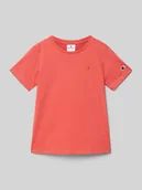 Koszulki dla chłopców - T-shirt z wyhaftowanym logo - miniaturka - grafika 1