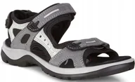 Sandały damskie - 40 Buty Sandały Damskie Ecco Skóra Szare 069563 02244 Sportowe - miniaturka - grafika 1