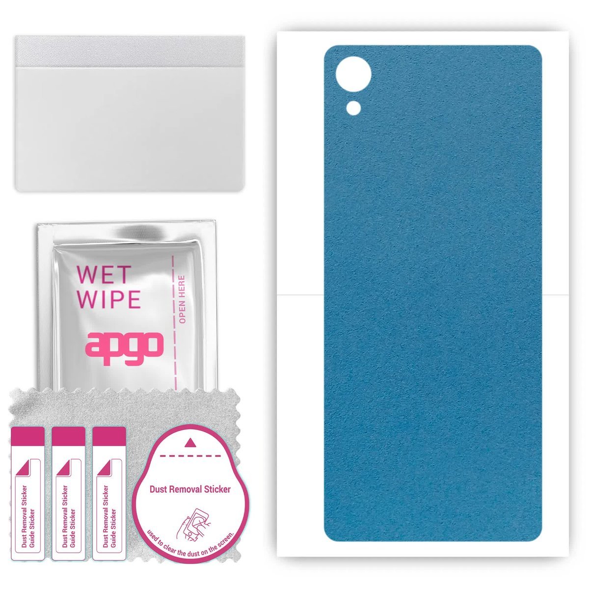 Folia naklejka skórka strukturalna na TYŁ Zamsz do Sony Xperia X Performance - Zamsz Niebieski - apgo SKINS