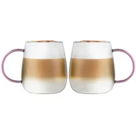 Szklanki - Vialli Design Komplet szklanek z różowym uchem Bolla 1166 2 x 400 ml - miniaturka - grafika 1