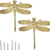 Zawiasy, okucia i inne akcesoria - Zestaw 2 mosiężnych uchwytów do szuflad, szafek i komód – uchwyty meblowe z - miniaturka - grafika 1