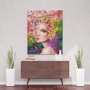 Pani wiosna w kwiatach - Malowanie po numerach 50x40 cm - Malowanie po numerach - miniaturka - grafika 1