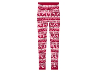 pepperts!® Legginsy świąteczne dziewczęce z dzianiny (158/164, Czerwony) - Spodnie i spodenki dla dziewczynek - miniaturka - grafika 1