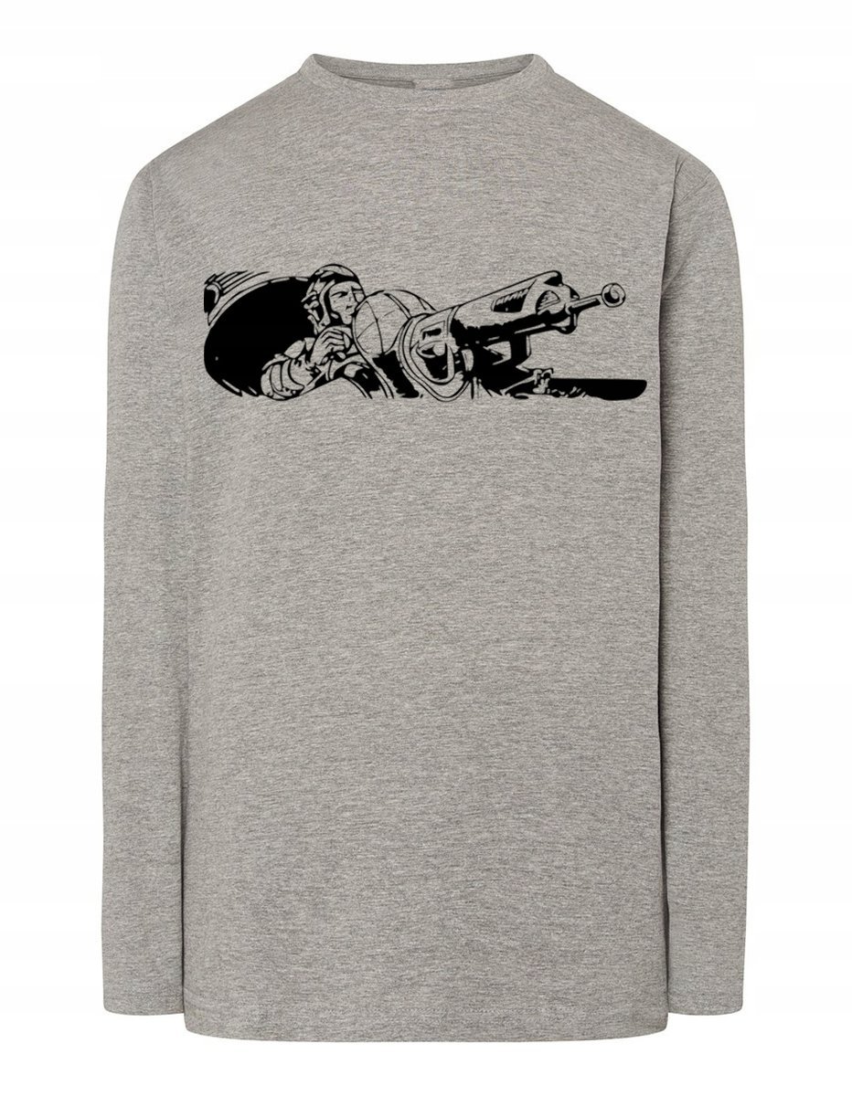 Longsleeve męski nadruk KARABIN DZIAŁKO r.L