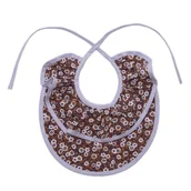 Śliniaki i fartuszki - Hi Little One śliniak wiązany BOHO FLO Chocolate Pom Pom - miniaturka - grafika 1