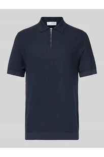 Koszulka polo z krótkim zamkiem błyskawicznym - Selected Homme - Koszulki męskie - miniaturka - grafika 1