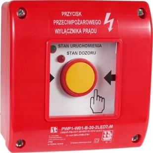 spamel Ręczny przycisk uruchamiania PWP1 2LED standard PWP1-W01-B-11-2LED11 PWP1-W01-B-11-2LED11 - Sprzęt przeciwpożarowy - miniaturka - grafika 1