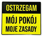 Tablice i flipcharty - Tabliczka na drzwi Mój pokój moje zasady Żółta - miniaturka - grafika 1