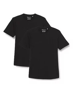 TOM TAILOR Dwupak męski T-shirt z bawełnianego denimu z okrągłym dekoltem, 29999-Czarny, S - Koszulki męskie - miniaturka - grafika 1