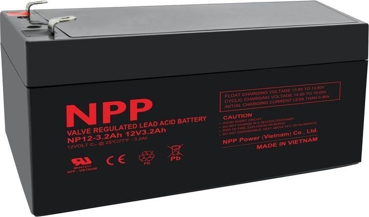 Akumulators 12V 3.2Ah T1F1 Pb AGM NPP