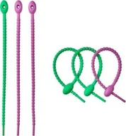 Folia, papier śniadaniowy, serwetki - Lurch Zaciski silikonowe, 6 szt., 22 cm, zielone/fioletowe / Lurch - miniaturka - grafika 1