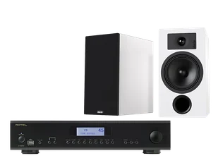Rotel A12 MkII (czarny) + Tesi 3 (biały) - Zestawy stereo - miniaturka - grafika 1