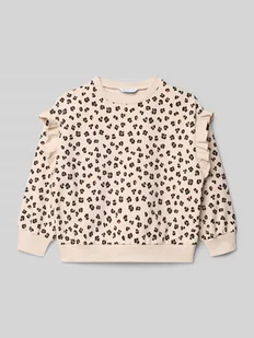 Bluza z prążkowanymi wykończeniami - Bluzy dla dziewczynek - miniaturka - grafika 1