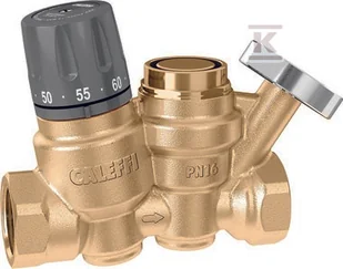 Termostatyczny zawór do cyrkulacji c.w.u. 1/2 cala z termometrem - Zawory i kraniki - miniaturka - grafika 1