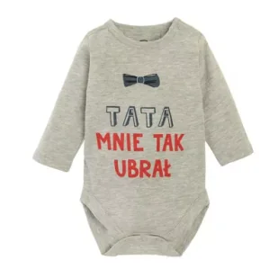 Tata Mnie Tak Ubrał. Body Chłopięce Z Długim Rękawem 92 Cm Cool Club Outlet - Body dla niemowląt - miniaturka - grafika 1