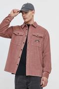 Koszule męskie - Billabong koszula sztruksowa kolor różowy relaxed z kołnierzykiem klasycznym ABYWT00268 - miniaturka - grafika 1