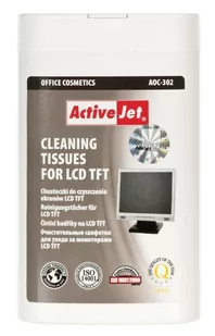 ***ActiveJet ActiveJet AOC-302 Chusteczki do matryc LCD/TFT 100szt - Środki i akcesoria czyszczące do komputerów - miniaturka - grafika 2