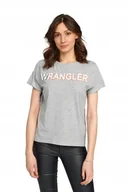 Koszulki i topy damskie - WRANGLER SS TEE MID GREY MEL W7Z1EVX37 XS - miniaturka - grafika 1