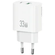 Ładowarki do telefonów - Ładowarka sieciowa USAMS CC317 T65 33W 1xUSB-C 1xUSB-A Fast Charging biały - miniaturka - grafika 1