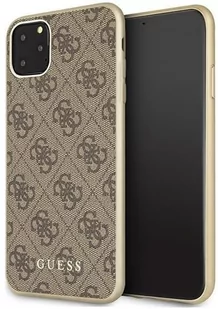 Guess 4G Charms Collection Etui iPhone 11 Pro Max brązowy GUHCN65G4GB - Etui i futerały do telefonów - miniaturka - grafika 1
