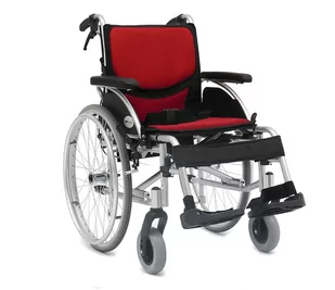 Bardzo lekki wózek inwalidzki ERGONOMIC - 13 kg ! : Kolor - Czerwony, szer. siedz. wózka inw. - 41 cm - Wózki inwalidzkie - miniaturka - grafika 1