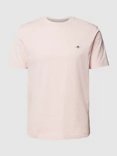 T-shirt z bawełny z detalem z logo - Koszulki męskie - miniaturka - grafika 1