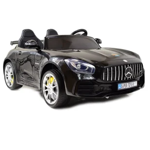 Import SUPER-TOYS SUPER-TOYS MERCEDES DWUOSOBOWY GT R 4x4 MIĘKKIE KOŁA EVA MIĘKKIE SIEDZENIE FULL OPCJA LAKIER/HL289  HL-289-CZARNY-LAKIER - Jeździki dla dzieci - miniaturka - grafika 1