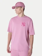 Koszulki męskie - New Era T-Shirt New York Yankees MLB League Essential 60596181 Różowy Regular Fit - miniaturka - grafika 1