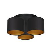 Lampy sufitowe - Luminex Arden 3488 Plafon Oprawa sufitowa 3x60W E27 czarny/złoty - miniaturka - grafika 1