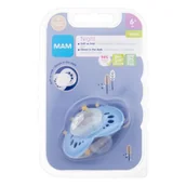 Smoczki uspokajające - MAM Night Silicone Pacifier 6m+ Sky smoczek 1 szt dla dzieci - miniaturka - grafika 1