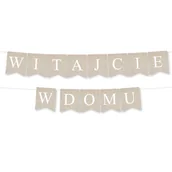 Dekoracje sali - BANER napis Witajcie w Domu - Kraft Girlanda - miniaturka - grafika 1