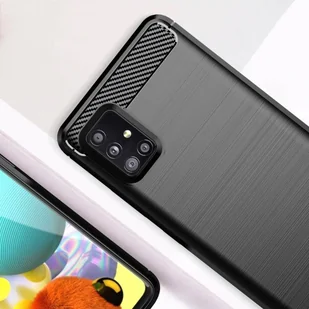Carbon Case elastyczne etui pokrowiec Samsung Galaxy A51 5G niebieski - Etui i futerały do telefonów - miniaturka - grafika 5