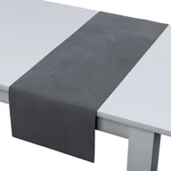 Obrusy i serwetki - Dekoria pl Bieżnik prostokątny grafitowy szary 40 × 130 cm Velvet 410-704-12 - miniaturka - grafika 1