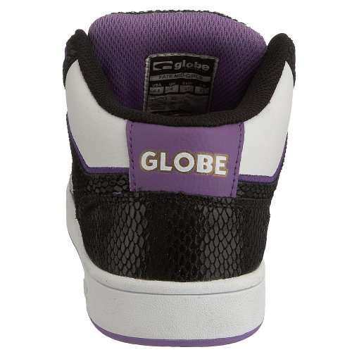 Globe Fate Mid-Girl GGFATEM, dziewczęce buty sportowe - skateboarding, czarny - Czarny Black White Purple - 42 EU