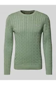 Swetry męskie - Sweter z dzianiny z okrągłym dekoltem - Gant - miniaturka - grafika 1