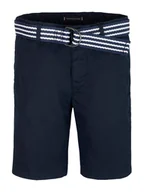 Spodenki damskie - Tommy Hilfiger Szorty materiałowe KB0KB09474 Granatowy Regular Fit - miniaturka - grafika 1
