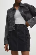 Spódnice - Answear Lab spódnica jeansowa kolor czarny mini prosta - miniaturka - grafika 1