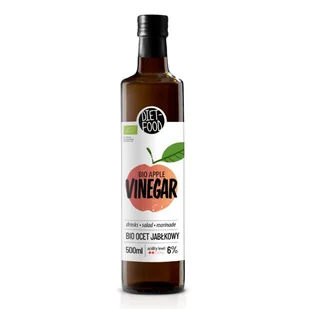 DIET-FOOD Bio Ocet Jabłkowy 6% 500 ml - Zdrowa żywność - miniaturka - grafika 1