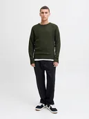 Swetry męskie - Jack & Jones Sweter w kolorze khaki - miniaturka - grafika 1