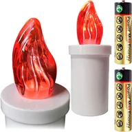 Lampiony i znicze - Wkłady LED na baterie R6 do zniczy znicz wkładów wkład elektryczne czerwone - miniaturka - grafika 1