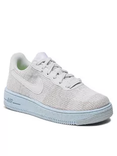Nike Buty AF1 Crater Flyknit (GS) DH3375 101 Szary - Buty sportowe damskie - miniaturka - grafika 1