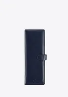Etui na dokumenty i karty - Damskie etui na wizytowki ze skóry licowej granatowe - miniaturka - grafika 1
