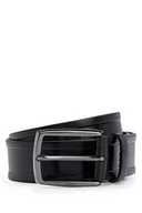 Paski - BOSS Męski Celie-Dan Sz35 Włoski skórzany pasek, Black1, 100 - miniaturka - grafika 1
