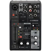 Miksery DJ - ‌Yamaha AG 03 MK2 black - 3-kanałowy mikser strumieniowy na żywo z interfejsem audio USB. ♦ 30 DNI NA ZWROT ♦ GWARANCJA DOOR-TO-DOOR ♦ SZ... - miniaturka - grafika 1