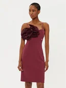 Sukienki - Rinascimento Sukienka koktajlowa CFC0121697003 Bordowy Regular Fit - miniaturka - grafika 1