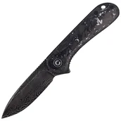 Noże - Nóż składany CIVIVI Elementum Flipper Shredded Carbon Fiber / Silvery Shred, Black Damascus (C907C-DS2) - miniaturka - grafika 1